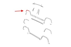 JEEP CHEROKEE V KL 2018-2023 PO LIFTINGU LISTWA BŁOTNIKA TYLNA PRAWA 68316002AD