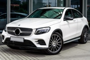 MERCEDES GLC COUPE C253 2015-2019 PRZED LIFTINGIEM GRILL DIAMOND SREBRNY