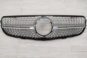 MERCEDES GLC COUPE C253 2015-2019 PRZED LIFTINGIEM GRILL DIAMOND SREBRNY
