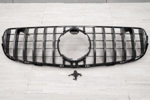 MERCEDES GLC COUPE C253 2015-2019 PRZED FACELIFTINGIEM GRILL GT SREBRNY Z KAMERĄ