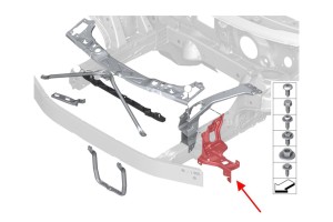 BMW X2 F39 2018+ OKULAR ŚLIZG WSPORNIK POD LAMPĘ LEWY 51647342501