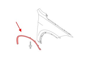 BMW X1 F48 2015-2022 LISTWA PRZEDNIEGO BŁOTNIKA PRAWA 51777332338