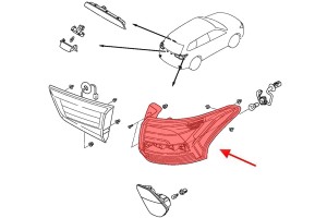 MITSUBISHI OUTLANDER III GF 2015-2021 PO FACELIFTINGU LAMPA TYLNA KAROSERYJNA LED PRAWA 8330A998