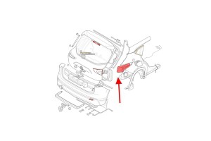 NISSAN QASHQAI II J11 2017-2021 PO LIFTINGU LAMPA TYLNA LED PRAWA 26550HV00A