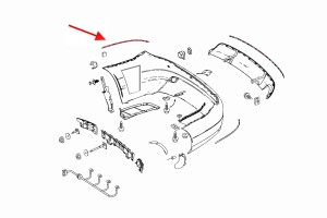 MERCEDES C-CLASS W204 2011-2014 PO FACELIFTINGU LISTWA TYLNEGO ZDERZAKA PRAWA A2048853021