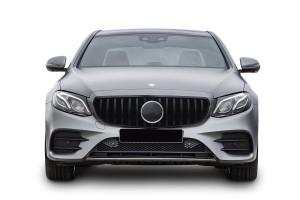 MERCEDES E-CLASS W213 2016-2020 PRZED FACELIFTINGIEM Z KAMERĄ GRILL GT PANAMERICANA CZARNY