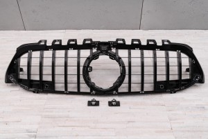 MERCEDES A-CLASS W177 2018-2023 PRZED FACELIFTINGIEM GRILL GT PANAMERICANA CZARNY WERSJA Z PDC I KAMERĄ