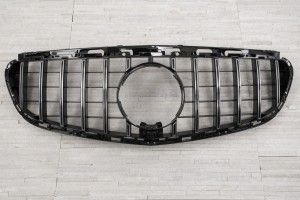 MERCEDES E-CLASS W212 2013-2016 Z KAMERĄ GRILL GT PANAMERICANA SREBRNY