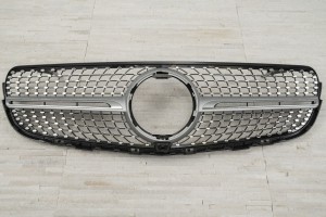 MERCEDES GLC COUPE C253 2015-2019 PRZED LIFTINGIEM GRILL DIAMOND  Z KAMERĄ SREBRNY