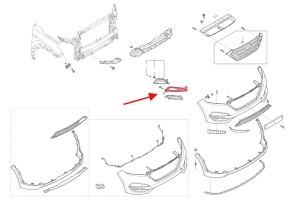 HYUNDAI TUCSON III TL 2015-2018 ZAŚLEPKA PRZEDNIEJ LAMPY PRZECIWMGIELNEJ PRAWA 96525D7000