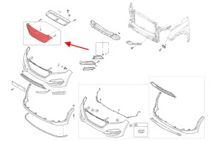 HYUNDAI TUCSON III TL 2015-2018 PRZED FACELIFTINGIEM ATRAPA CHŁODNICY GRILL CHROMOWANY 86350D7000