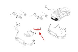 KIA SPORTAGE III SL 2010-2015 LAMPA PRZECIWMGIELNA W ZDERZAK TYLNY PRAWA 924063U300