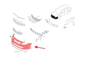 KIA OPTIMA IV JF 2015-2018 PRZED FACELIFTINGIEM ZDERZAK PRZEDNI 86511D4000