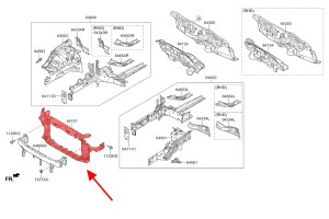 KIA OPTIMA IV JF 2015-2020 PAS PRZEDNI WZMOCNIENIE CZOŁOWE 64101D4000