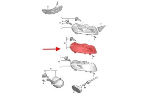 VOLKSWAGEN POLO MK5 V 6R 2009-2014 HATCHBACK PRZED FACELIFTINGIEM HALOGEN PRAWY 6R0941062C