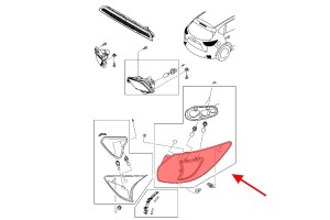 MAZDA CX-5 I KE 2012-2017 KAROSERYJNA LAMPA TYLNA PRAWA KD5451150C