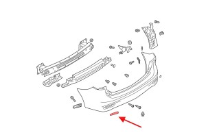 MAZDA 3 I 2004-2009 TYLNY ODBLASK ZDERZAKA PRAWY D350515L0E
