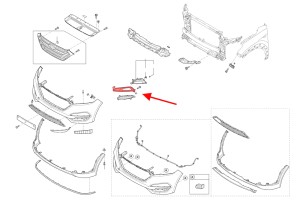 HYUNDAI TUCSON III 2015-2018 ZAŚLEPKA HALOGENU PRZEDNIEGO LEWA 86525D7000