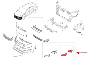 KIA OPTIMA III 2013-2015 PO LIFTINGU HALOGEN KOSTKI LODU LED LEWY 922012T630