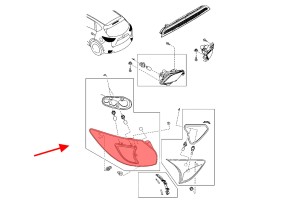 MAZDA CX-5 I KE 2012-2017 LAMPA KAROSERYJNA TYLNA LEWA KD5451160C