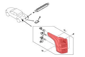 MITSUBISHI L200 / TRITON 2015-2019 PRZED LIFTINGIEM LAMPA TYLNA LEWA 6000607110