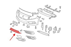 HONDA CIVIC X 2016-2019 PRZED LIFTINGIEM KRATKA ZDERZAKA PRZEDNIEGO 71102TBAA10