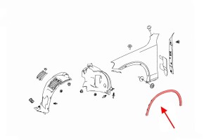 MERCEDES GLC X253 C253 2015-2019 PRZED FACELIFTINGIEM LISTWA BŁOTNIKA PRZEDNIA LEWA A2538850522