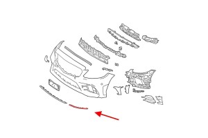 MERCEDES C-CLASS W205 2019-2021 PO FACELIFTINGU CHROMOWANA LISTWA PRZEDNIEGO ZDERZAKA LEWA A2058858902