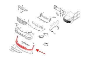 HYUNDAI SANTA FE III 2012-2015 PRZED LIFTINGIEM DOLNY ZDERZAK PRZEDNI 86512-B8100