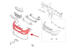 HYUNDAI ix35 LM 2010-2015 ZDERZAK PRZEDNI 865112Y000
