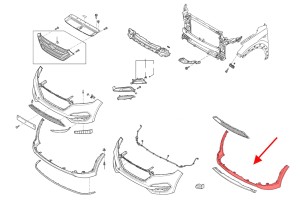 HYUNDAI TUCSON III TL 2015-2018 PRZED FACELIFTINGIEM ZDERZAK PRZEDNI DOLNY 86512D7100