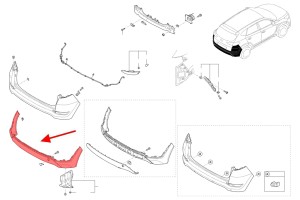 HYUNDAI TUCSON III TL 2015-2018 PRZED LIFTINGIEM ZDERZAK TYLNY DOLNY 86612D7000