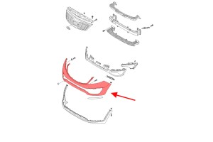 KIA SPORTAGE III SL 2010-2015 ZDERZAK PRZEDNI GÓRNY 865113U000