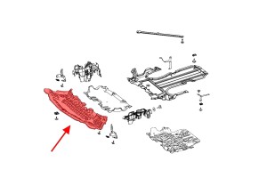 MERCEDES C-CLASS W205 2014-2019 PRZED FACELIFTINGIEM OSŁONA PRZEDNIEGO ZDERZAKA Z KOMPLETEM ŚRUB A2055200000