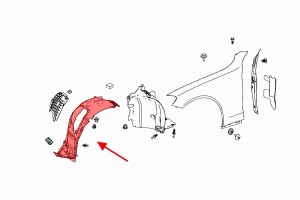 MERCEDES C-CLASS W205 2014-2018 PRZED FACELIFTINGIEM NADKOLE PRZEDNIE LEWE CZEŚĆ PRZEDNIA A2056903301