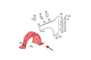 MERCEDES S-CLASS W222 2017-2020 PO FACELIFTINGU MATERIAŁOWE NADKOLE PRZEDNIE LEWE A2226902305