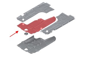 BMW SERIA 7 F02 2008-2015 MATERIAŁOWA OSŁONA SKRZYNI BIEGÓW ŚRODKOWA 51757207147