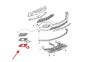 OPEL MOKKA A J13 2012-2016 PRZED FACELIFTINGIEM ZAŚLEPKA KRATKA ZDERZAKA PRZEDNIEGO PRAWA 25980486