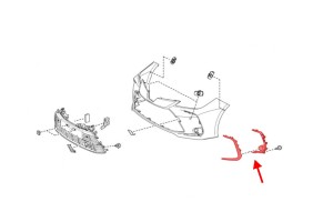 TOYOTA COROLLA XII E21 2019+ SEDAN KRATKA ZAŚLEPKA PRZEDNIEJ LAMPY PRZECIWMGIELNEJ LEWA 8148202A70