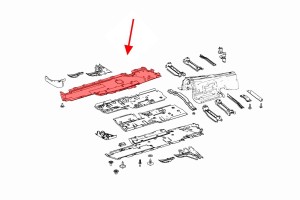 MERCEDES S-CLASS W222 LONG 2014-2020 MATERIAŁOWA OSŁONA PODWOZIA PRAWA A2226801407