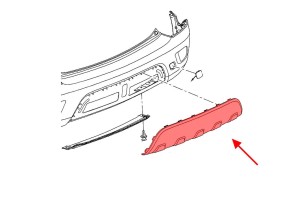 OPEL MOKKA I A J13 2012-2016 PRZED FACELIFTINGIEM TYLNY SPOILER DYFUZOR ZDERZAKA 25980563