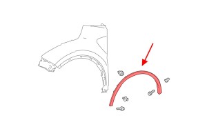 TOYOTA C-HR AX10 2016-2023 LISTWA PRZEDNIEGO BŁOTNIKA LEWA 75602F4010