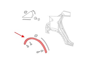 TOYOTA C-HR AX10 2016-2023 LISTWA TYLNEGO BŁOTNIKA PRAWA 75605F4010