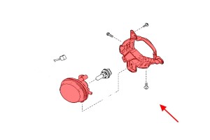 MAZDA CX-5 I KE 2012-2017 PRZEDNIA LAMPA PRZECIWMGIELNA ZE WSPORNIKIEM LEWA KD5351694A