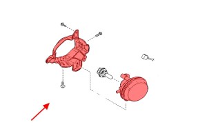 MAZDA CX-5 I KE 2012-2017 PRZEDNIA LAMPA PRZECIWMGIELNA ZE WSPORNIKIEM PRAWA KD5351684A