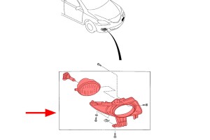 MAZDA 3 I BK 2006-2009 PO FACELIFTINGU LAMPA PRZECIWMGIELNA PRZEDNIA PRAWA BN8P-51-680A