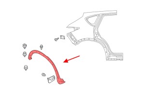 MAZDA CX-5 I KE 2012-2017 LISTWA TYLNEGO BŁOTNIKA PRAWA KD5351W51