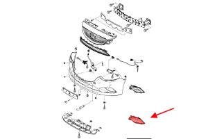 MAZDA 6 III GJ 2016-2018 PO PIERWSZYM LIFTINGU ZAŚLEPKA HALOGENU LEWA G46L-50-C21A