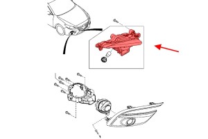 MAZDA 3 III BN 2017-2019 PO LIFTINGU MIGACZ / KIERUNKOWSKAZ PRZEDNI PRAWY B63C51350A