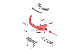 MAZDA CX-5 II KF 2017-2021 PRZED FACELIFTINGIEM ZDERZAK PRZEDNI POD PDC KB8B50031E8H